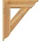 Ekena Millwork Traditional Traditional Rough Sawn Bracket w/ Offset Brace, Western Red Cedar, 8"W x 28"D x 32"H BKT0806X28X32TRA01RWR - alternate 3